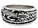Sterling Silver Rust Finished Lizard Ring - SWE4058 | JTV
