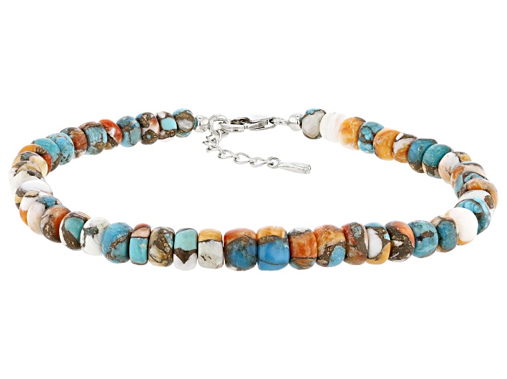 Blended Composite Turquoise & Spiny Oyster Shell Sterling Silver