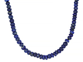Lapis Lazuli Sterling Silver Beaded Necklace, 5-7mm