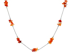 Spiny Oyster Shell Liquid Silver Necklace