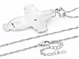 Sterling Silver Cross Enhancer Pendant with 18" Singapore Chain