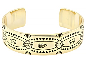 18K Yellow Gold-Plated Cuff Bracelet