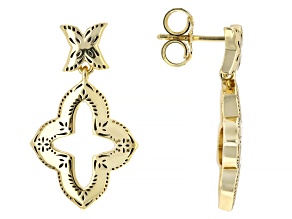 18k Yellow Gold-Plated Drop Earrings