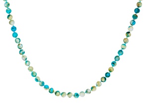 Blended Turquoise with Mother-of- Pearl Sterling Silver Necklace