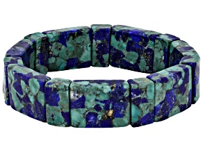 Composite Turquoise with Lapis Lazuli Stretch Bangle