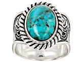 Blue Turquoise Sterling Silver Ring