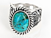 Blue Turquoise Sterling Silver Ring