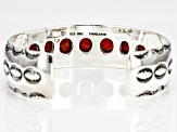 Red sponge coral silver bracelet