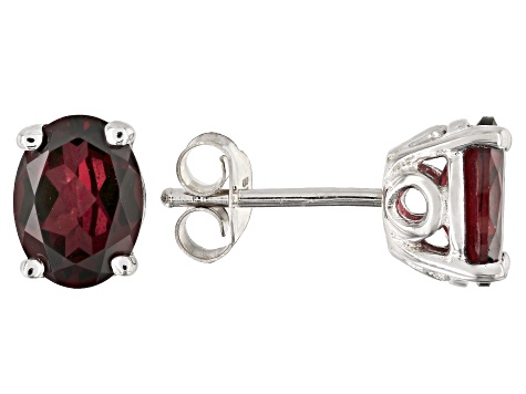 Raspberry rhodolite rhodium over silver earrings 2.38ctw