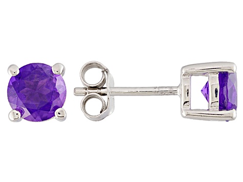 Purple Zambian Amethyst Sterling Silver Earrings 1 44ctw Swi805 Purple Zambian Amethyst Sterling Silver Earrings 1 44ctw