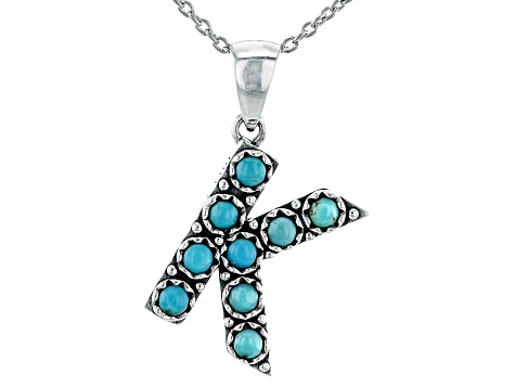 turquoise k necklace