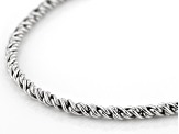 2mm Rhodium Over Silver 24.5" Rope Chain