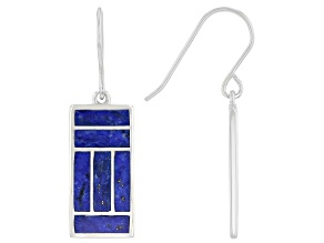 Blue Lapis Lazuli Sterling Silver Dangle Earrings