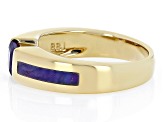 Purple Turquoise & Amethyst 18k Yellow Gold Over Silver Ring .53ct