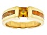 Citrine With Spiny Oyster Shell 18k Yellow Gold Over Silver Ring .49ct