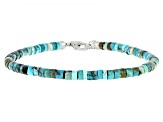 Hubei Turquoise Silver Heshi Bead Bracelet