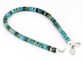 Hubei Turquoise Silver Heshi Bead Bracelet