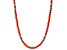 Red Coral & Turquoise Silver Bead Necklace