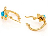 Kingman & Sleeping Beauty Turquoise 18k Yellow Gold Over Silver Earrings