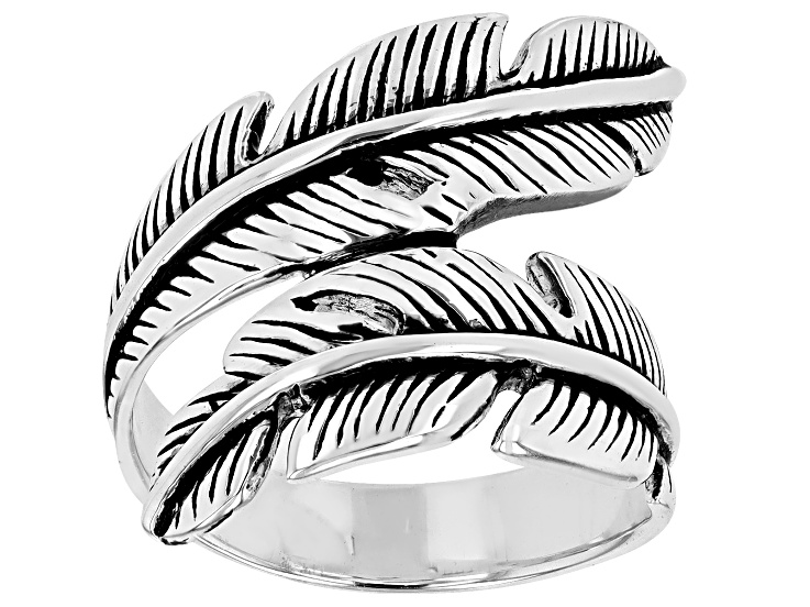 Sterling Silver Feather Bypass Ring - SWW744 | JTV