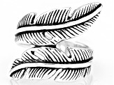 Sterling Silver Feather Bypass Ring