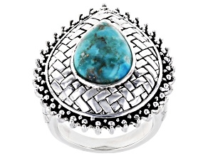 Pear Shaped Turquoise Sterling Silver Ring