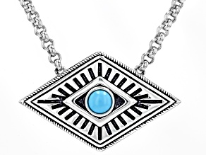 Sleeping Beauty Turquoise Sterling Silver "Medicine Man" Necklace