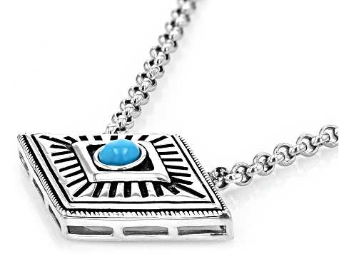 Sleeping Beauty Turquoise Sterling Silver "Medicine Man" Necklace