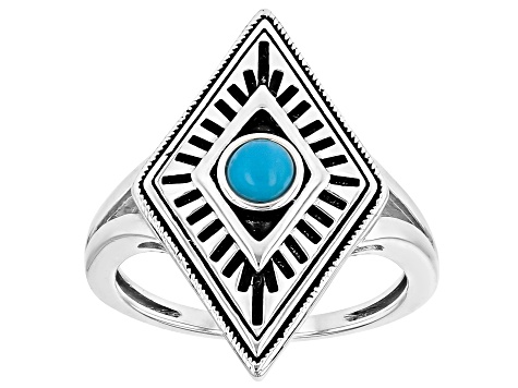 Sleeping Beauty Turquoise Sterling Silver "Medicine Man" Ring