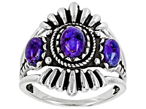 Purple Turquoise Sterling Silver Ring