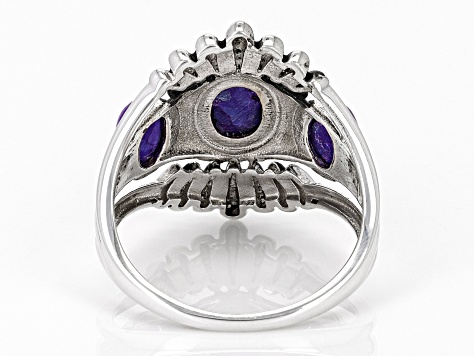 Purple Turquoise Sterling Silver Ring