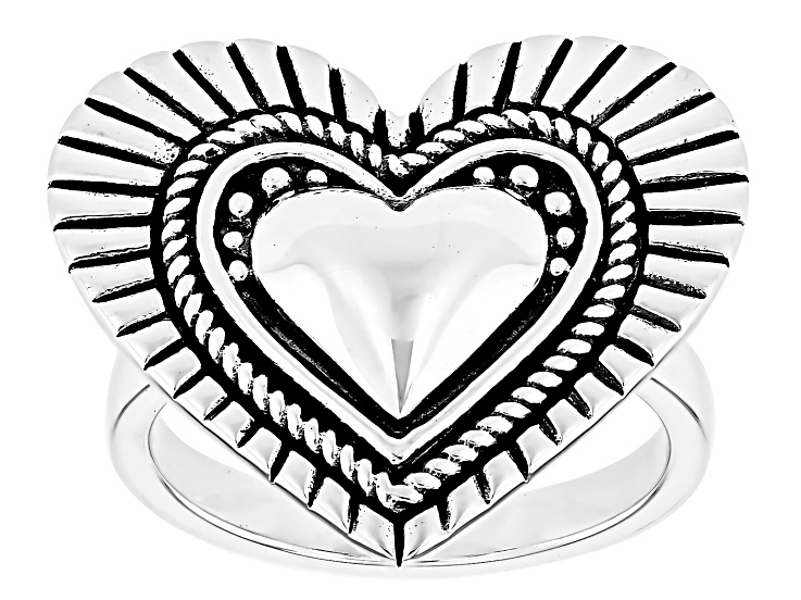 Sterling Silver Heart Ring — Perfect For Love & Valentines, Sizes J To W