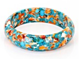 Blended Turquoise and Spiny Oyster Shell Bangle Bracelet