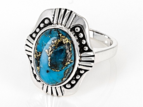 Blue Turquoise Sterling Silver Ring