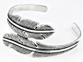 Oxidized Sterling Silver Feather Cuff Bracelet