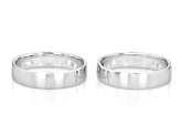Oxidized Sterling Silver Band Ring Set of 2