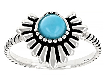 Picture of Sleeping Beauty Turquoise Oxidized Sterling Silver Ring