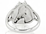 Oxidized Sterling Silver Horse Ring