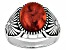 Red Sponge Coral Sterling Silver Men's Ring