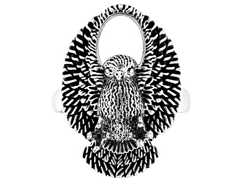 Oxidized Sterling Silver Eagle Ring