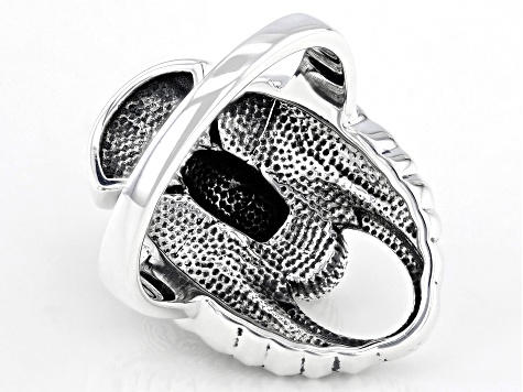 Oxidized Sterling Silver Eagle Ring