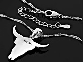 Sterling Silver Cactus & Bull Pendant With Chain