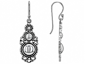 Oxidized Sterling Silver Dangle Earrings