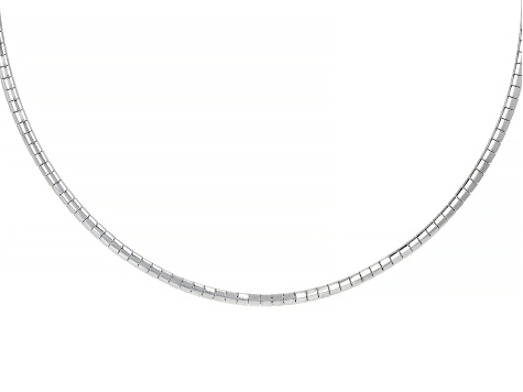 Stainless Steel Omega 18" Necklace