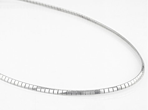 Stainless Steel Omega 18" Necklace