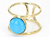 Blue Sleeping Beauty Turquoise 10k Yellow Gold Ring