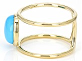 Blue Sleeping Beauty Turquoise 10k Yellow Gold Ring