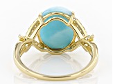 Blue Larimar 10k Yellow Gold Ring 1.09ctw