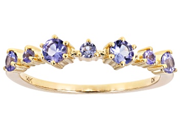 Picture of Blue Tanzanite 14k Gold Band Ring .45ctw
