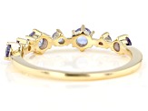 Blue Tanzanite 14k Gold Band Ring .45ctw